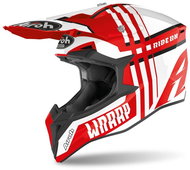 AIROH WRAAP BROKEN White/Red - Motorbike Helmet