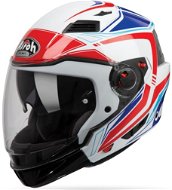 AIROH EXECUTIVE LINE bílá/modrá/červená - Helma na motorku