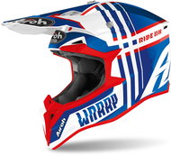 AIROH WRAAP BROKEN Blue/White/Red - Motorbike Helmet