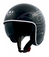 Yohe 859-91B, Black, Silver - Motorbike Helmet