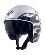 Yohe 859-91A, Grey, Silver - Motorbike Helmet