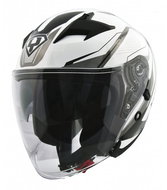 Yohe 878-1M Graphic, White - Motorbike Helmet