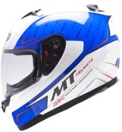 MT HELMETS Blade SV BOSS (white / blue, size M) - Motorbike Helmet
