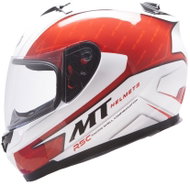 MT HELMETS Blade SV BOSS (white / red, size M) - Motorbike Helmet