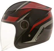 CASSIDA Reflex (čierna/červená/sivá, veľ. XL) - Prilba na motorku