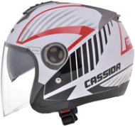CASSIDA Magnum (black/white/red, size S) - Motorbike Helmet