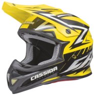CASSIDA Cross Cup (yellow fluo / black / white pearl, size S) - Motorbike Helmet