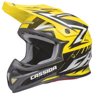 CASSIDA Cross Cup (yellow fluo / black / white pearl, size L) - Motorbike Helmet