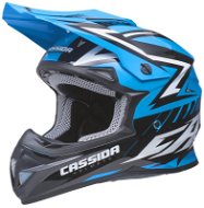 CASSIDA Cross Cup (biela perleťová/modrá/čierna, veľkosť 2XL) - Prilba na motorku