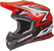 CASSIDA Cross Cup (white pearl / red neon / black, size M) - Motorbike Helmet