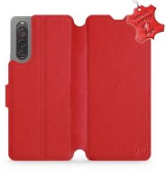 Kožené Mobiwear flip pro Sony Xperia 10 V - Červené - L_RDS - Phone Case