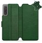 Kožené Mobiwear flip pro Sony Xperia 10 V - Zelené - L_GRS - Phone Case