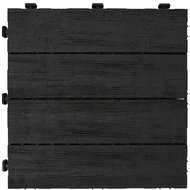 MULTY HOME Tiles ARISTA Wood 30 × 30 cm, anthracite, rubber - Plastic Tiles