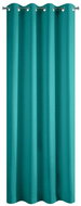 Mybesthome EASY TOP decorative curtain with rings 140 × 250 cm, turquoise, 1 pc. - Drape