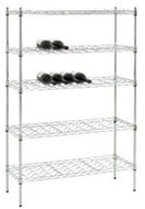 Bartscher Wine Stand Deluxe 1400 x 900 x 350mm, Chrome - Shelving Unit