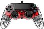Nacon Wired Compact Controller PS4 - Transparent Red - Gamepad