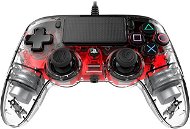 Gamepad Nacon Wired Compact Controller PS4 - Transparent Red - Gamepad