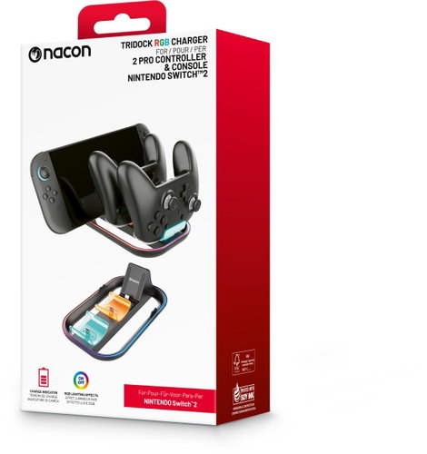 Nacon Tridock RGB Charger - Nintendo Switch 2 - Hordozható töltőállomás - Fő fotó