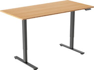 AlzaErgo Table ET2 Core Black + Bamboo Top - Height Adjustable Desk