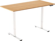AlzaErgo Table ET2 Core white + bamboo top - Height Adjustable Desk