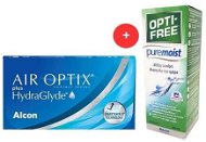 Air Optix Plus Hydraglyde (6 šošoviek) + OPTI-FREE PureMoist 300 ml - Kontaktné šošovky