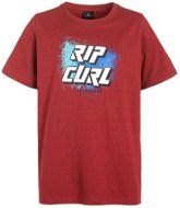 Rip Curl SLANT LOGO SS TEE Pompeian Red Ma - T-Shirt