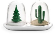 QUALY Salt and Pepper Shakers Winter and Summer - Condiments Tray