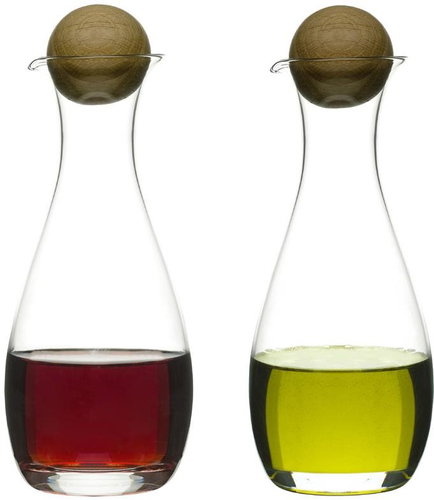 SAGAFORM Carafes for Oil and Vinegar Nature 5015337, 300ml - Condiments Tray - Main image