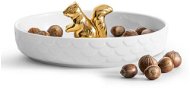 SAGAFORM Bowl with Squirrel Winter 5017722, White/Gold - Bowl