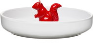 SAGAFORM Bowl with Squirrel Winter Squirrel, White/Red - Small Bowl