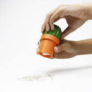 QUALY Pepper / Salt Grinder Tasty Cactus, Orange - Spice Grinder