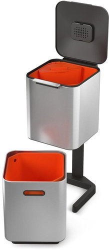 JOSEPH JOSEPH Totem Compact 40L Steel 30063 Sorted Waste Bins - Rubbish Bin - Main image