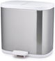 JOSEPH JOSEPH Waste Bin Double Split Steel 70520, White/Stainless-steel - Rubbish Bin