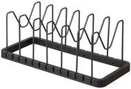 YAMAZAKI Tower 3841 adjustable lid and pan rack, black - Kitchen Utensil Holder