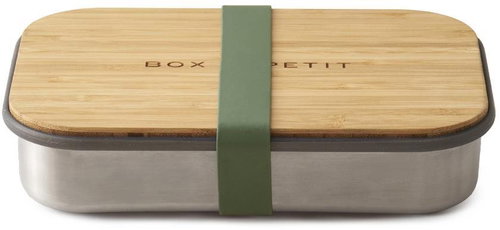 BLACK + BLUM Snack Box SandwichBox Appetit 900ml, Stainless-steel/Bamboo, Green - Lunch Box - Main image