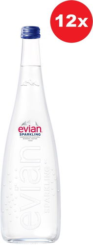 Evian Sparkling přírodní minerální voda 12x 0,75l sklo - Minerální voda - Hlavní obrázek