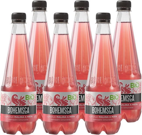Bohemsca BIO zahradní limonáda malina & máta 6× 610 ml - Lemonade - Main image