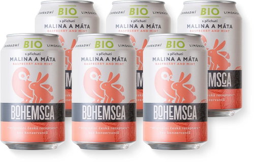 Bohemsca BIO zahradní limonáda malina & máta 6× 330 ml - Lemonade - Main image