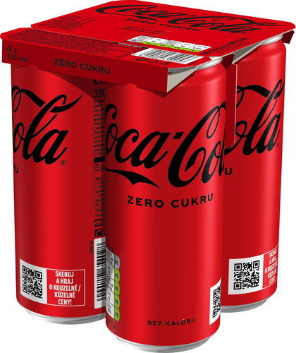 Coca-Cola Zero 4x0,33l plech - Limonáda - Hlavní obrázek