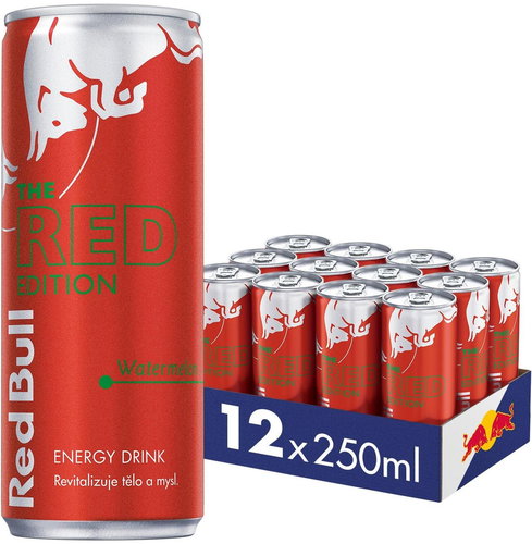 Red Bull Red edition, watermelon 12×250ml - Energy Drink - Main image