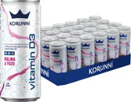 Korunní Vitamin D3 Malina a Yuzu 24× 0,33l plech - Mineral Water