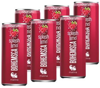 Bohemsca Splash Limo Raspberry 6×250 ml - Lemonade - Main image