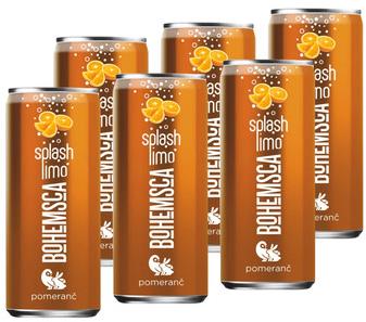 Bohemsca Splash Limo Orange 6×250 ml - Lemonade - Main image