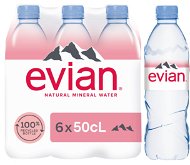 Evian přírodní minerální voda 6× 0,5l PET - Minerální voda