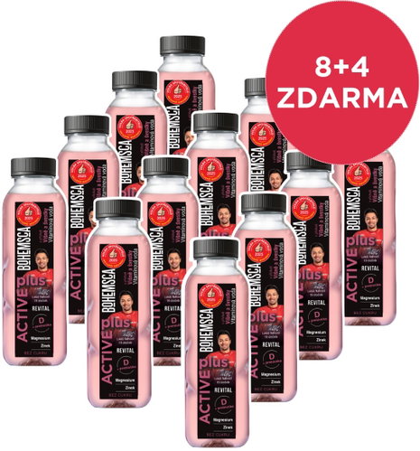 Bohemsca Active Plus vitamin water Cherry and plum 12× 390 ml - Flavoured Water - Main image