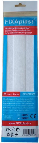 FIXAplast náplast Sensitive 0,5 m × 6 cm  - Náplast - Main image