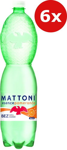 Mattoni Orange essence 6x1,5l PET - Flavoured Water - Main image