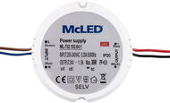McLED Napájecí zdroj 36 W, DC24V/1,5A, IP20, plastový, do el.instalační krabice - Napájecí zdroj