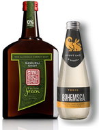 Samurai Shot Soft Drink - Bitter Green 2x 0,5l + Bohemsca Juniper & Lemon Tonic 6x 0,2l 0% - Energy Drink