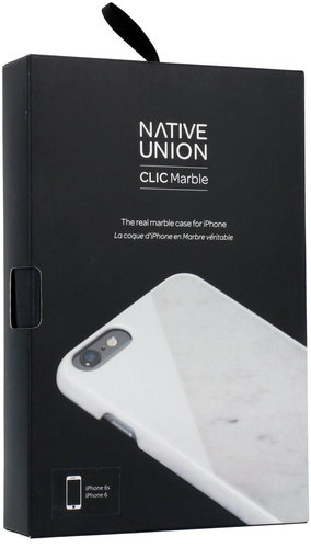 Native Union Clic Marble Case for iPhone 6 / 6S White - Phone Cover - Main image